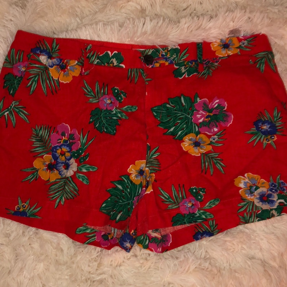 Old navy red tropical shorts